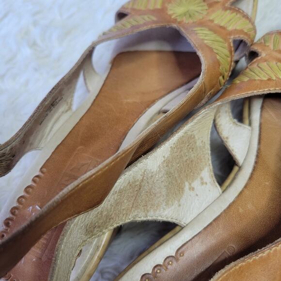 Pikolinos Wedge Sandals Crema Slingback 6.5/7 - Picture 3 of 10